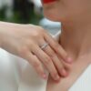 Wrap Around The Diamond Ring Luxury Fashion Set Moissanite Silver Ring