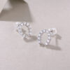 Keep Happiness Diamond Set Moissanite Silver Earrings Luxury Fashion Diamond Earrings Stud Earrings