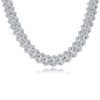 Men's Luxury Fashion Mosan Diamond S925 Silver Necklace Comparable To Natural Diamonds