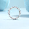 Luxury Fashion Diamond Ring, Row Diamond Ring, Moissanite Silver Ring, Jewelry