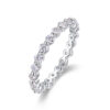 Row Of Diamonds, Moissanite Rings, Silver Rings, Luxury Fashion Rings