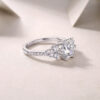 Luxury Fashion Diamond Ring Moissanite Silver Ring